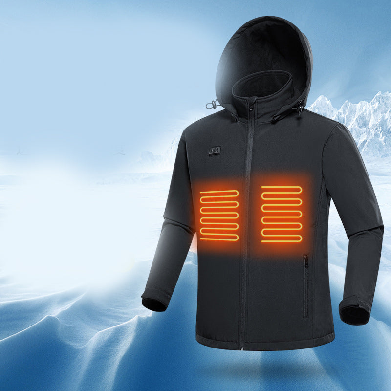 Warm Carbon Fiber Heating Electric Heating Jacket - My Store